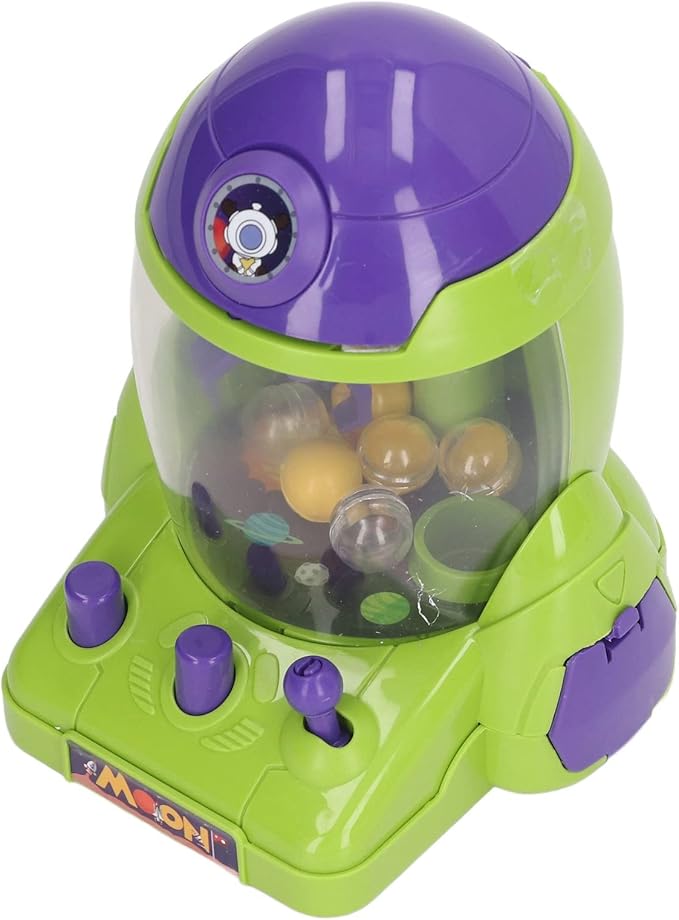 Portable Mini Space Rocket Claw Machine for Children, Colorful Tabletop Game Machine for Kids Interactive Play
