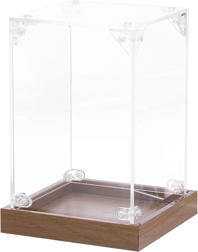 MECCANIXITY Acrylic Display Case, 4"x4"x6" Clear Display Box Assemble Dustproof Storage Organizer Showcase for Collectibles Action Figures