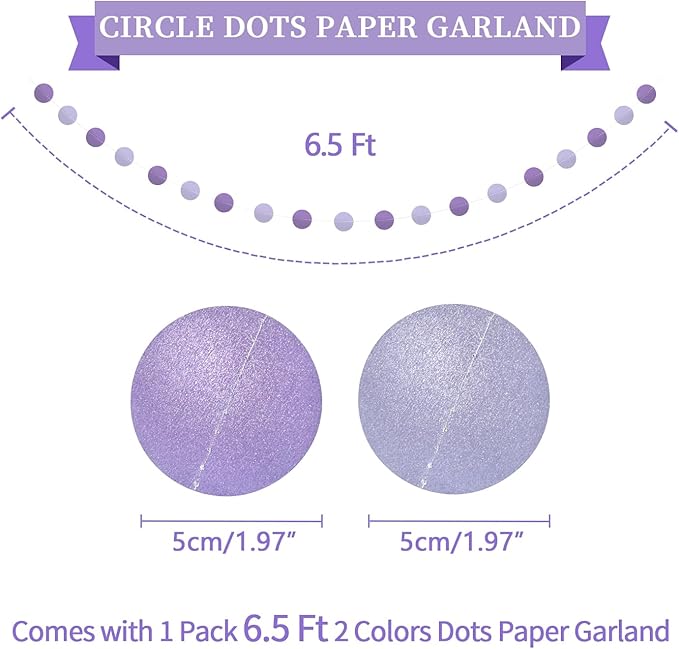 Purple Birthday Decorations Kit - 16-Piece Set with Pre-Strung Happy Birthday Banner, Honeycomb Balls, Garland & Swirls | Purple Theme Party Supplies for Women Girls Kids, Teens Adults