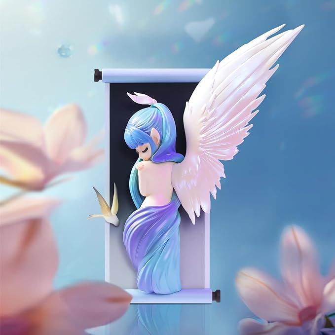 52TOYS Sleep Limited Edition - The Winged Elf Action Figure, 5.9 inches, Display Stand Included, Magnetic Components for Fridge Magnets, Perfect Collectible Art Toy for Women