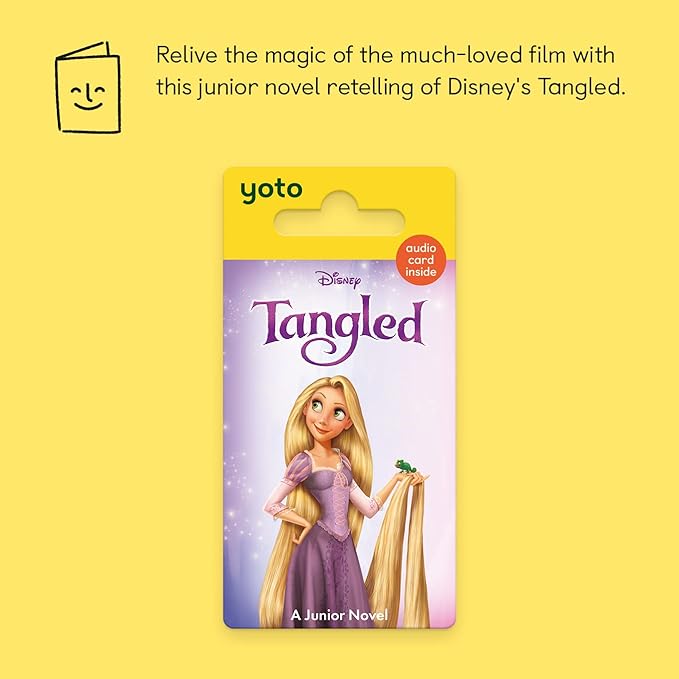 YOTO Disney Junior Novels: Tangled – Kids Audio Card for Use with Player & Mini All-in-1 Audio Device, Educational Screen-Free Listening with Fun Stories for Playtime, Bedtime & Travel, Ages 6+