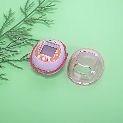 Transparent Cover Case for Tamagotchi Nano, Protective Sleeve Skin PC Protective Cover for Kids, Soft & Shockproof Shell for Tamagotchi Nano Electronic Pet Game Machine (Pink)