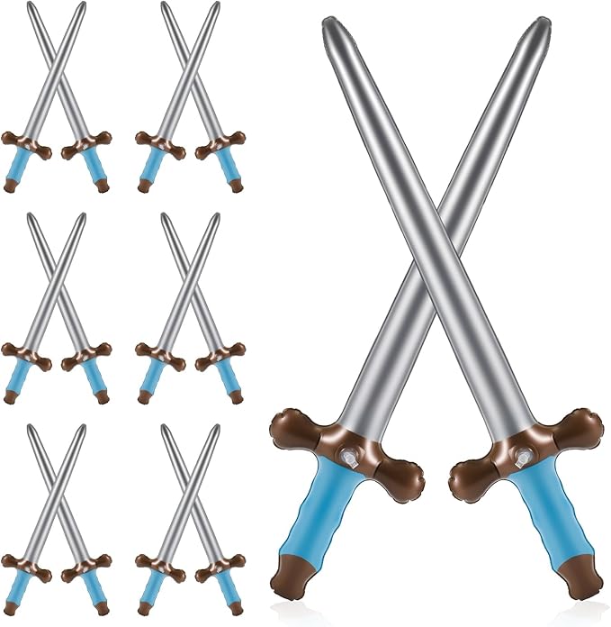 12pcs Inflatable Swords, 24 Inch Inflatable Pirates Swords Pirate Party Swords Inflatable Toy Swords Pirate Party Supplies for Birthday Cosplay Halloween Costume