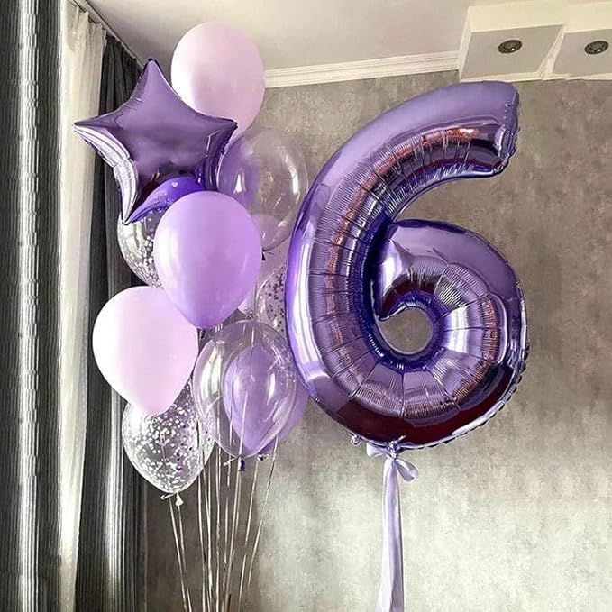 40 Inch Balloon Purple Number 9 Giant Large Nmuber Giant Birthday Decorations for 9th 19th 29th 90th, Purple Number Digit 9 Birthday Balloo Party Decorations