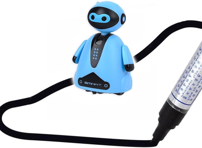 Innovative Sensor Robot Toy, LED Light Educational Interactive STEM Toy, Automatic Black line Tracking, Children can Operate it by Drawing