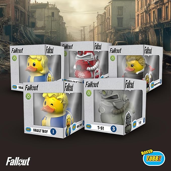 TUBBZ Boxed Edition T-51 Collectable Vinyl Rubber Duck Figure - Official Fallout Merchandise - Thriller TV & Video Games