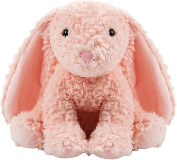 OROZCOR Bunny Stuffed Animal, Cute Fluffy Bunny Plush Toy 8.5in,Cute Bunny Rabbit Stuffed Animal with Fluffy Soft Ears Easter Gifts for Kids Baby Girls (Red Rabbit)