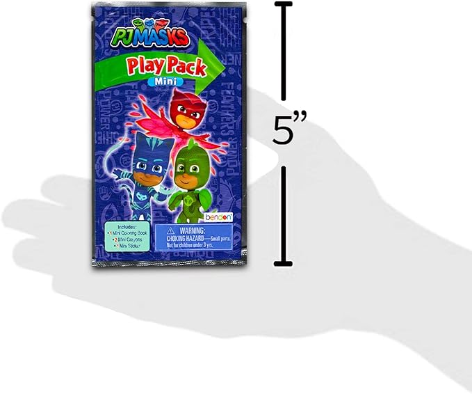 PJ Masks Mini Party Favors Set for Kids - Bundle with 24 Mini Grab n Go Play Packs with Coloring Pages, Stickers and More Birthday Party Supplies