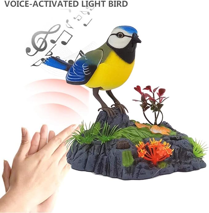 Talking Parrots Birds Electronic Pets,Singing Chirping Bird with Motion Sensor Activation Office Home Decoration Kids Toys Brithday Gifts