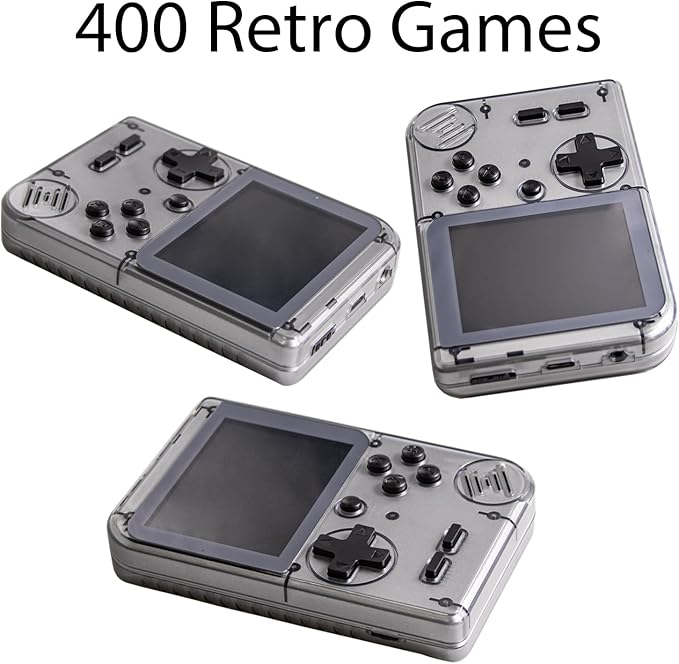 Retro Mini Game Machine with 400 Classical FC Games Handheld Game Console 2.8-Inch Color Screen Support for TV Output , Presents Birthday for Kids, Adults (Gray)