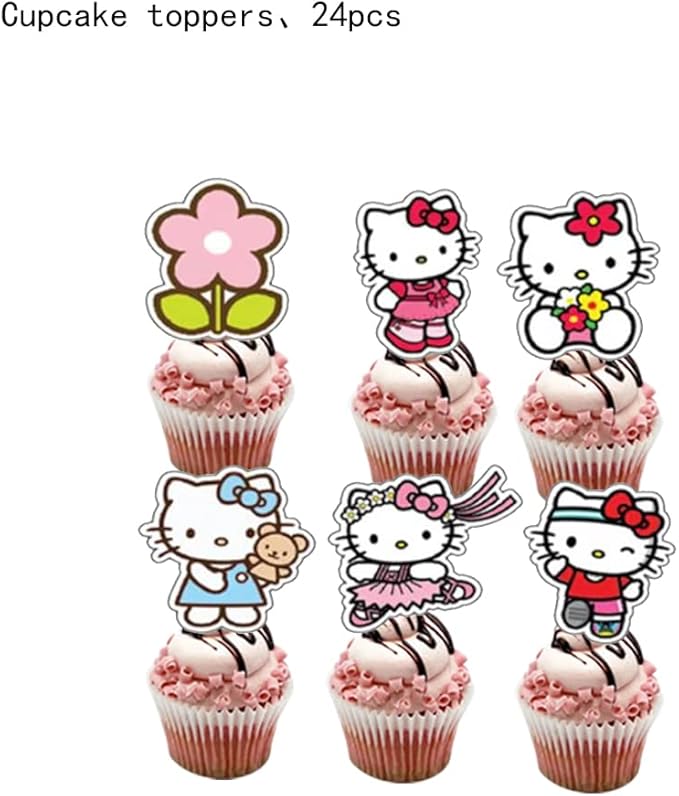 25PCS Cake Toppers Cupcake Toppers Cake Decorations Birthday Party Supplies Decorations (Style 1)