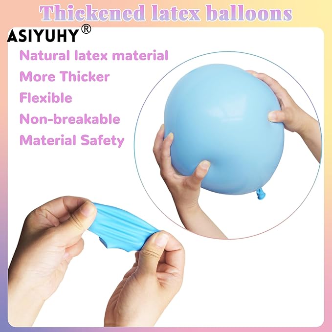 Pastel Balloons 100 Pack 12 inch Pastel Colors Latex Party Balloons for Birthday Rainbow Party Baby Shower Wedding Decorations