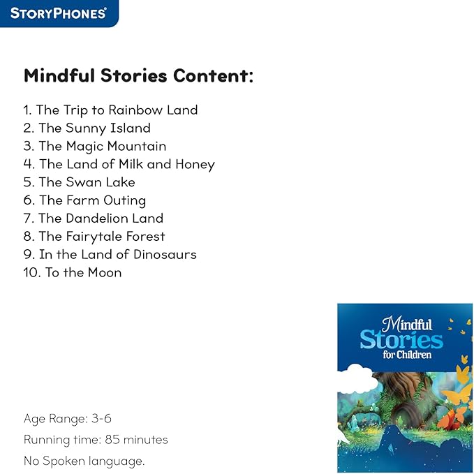 StoryShield Collection with 4 Screen-Free Audio Disks Featuring Bedtime Stories and Relaxation Tales to Help Little Minds Calm and Unwind, Includes HardBack Book to Store Disks