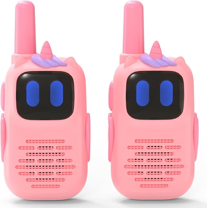 Selieve Pink Walkie Talkies with Silicone Sleeve 1000FT Range 2 Channels 2 Way Radio Girls Toys Age 6-8,Walky Talky Gifts for 3 4 5 6 7 8 Year Old Girl for Children Backyard Toys