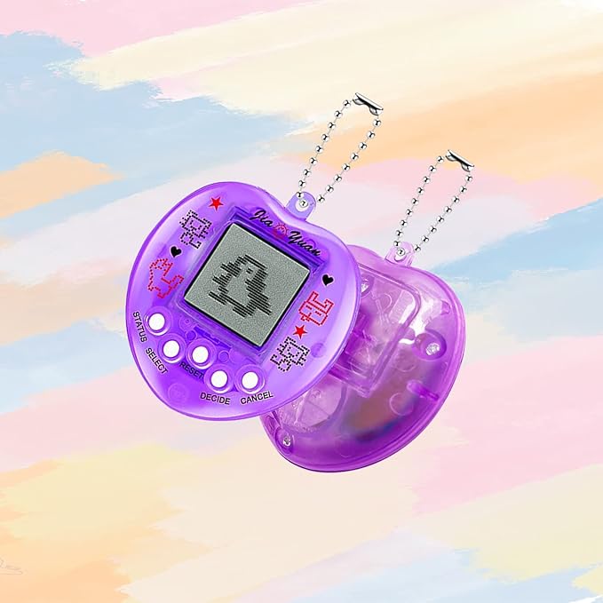 5 Pcs Virtual Pets, Cute Big Heart Shape,Virtual Electronic Digital Pets,168 Pets Retro Handheld Game Machine 5 Buttons Easier to Operate（Classic Color）