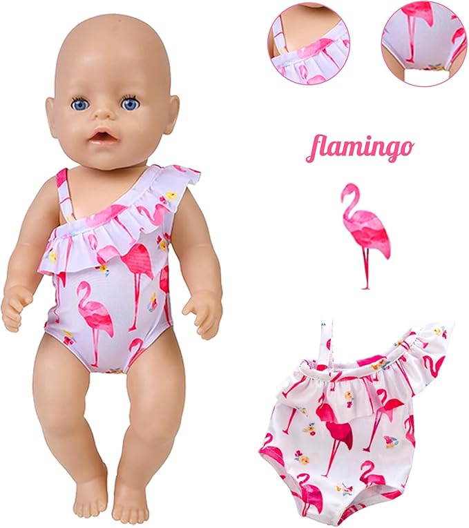 14-18 Inch Baby Doll Clothes 5 Sets Accessories Dress with Hats Socks for New Born 43cm Toy Baby Doll 14-16 Inch/15 Inch/18 Inch/Girl&Boy