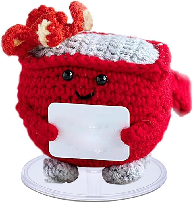 GL-Turelifes 12PCS Crochet Doll Base Needle Holder, Positive Crochet Animals Flowers Plant Stand Mini Doll Toys Display Stand Base Showcase Holder for Toys, Collectible, Miniature Things (SetA)