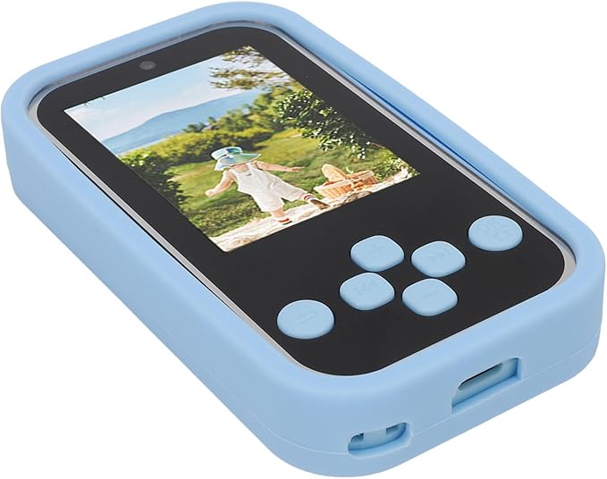 Tbest 96MP Digital Camera 2.4 Inch Display Multifunction High Definition 1920x1080 Dual Lens Portable MP3 Music Player Electronic Books for Kids Beginners Travelers ABS Black (Blue)