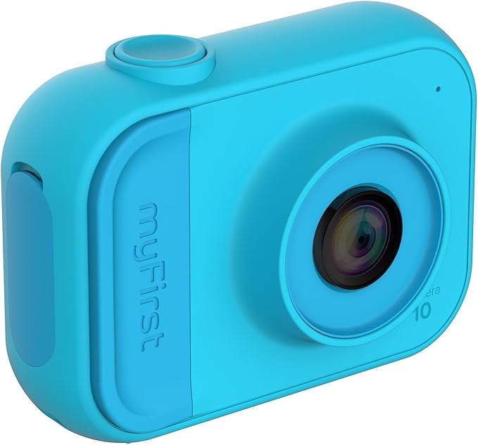 myFirst Camera 10 - Kids Digital Mini Camera for Boys and Girls Durable Design, 5MP Photos 1080p Video, Tripod Adapter, MicroSD Card, Gift for Kids 3-12 (Blue)