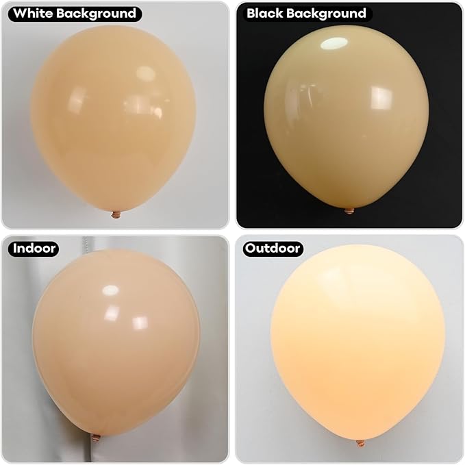 Retro Blush Pink Balloons, 60 Packs 12 Inch Dusty Pink Metallic Chrome Rose Gold White Sand Nude Balloons for Bridal Shower Pumpkin Baby Shower Girls Boho Birthday Wedding Decorations Supplies