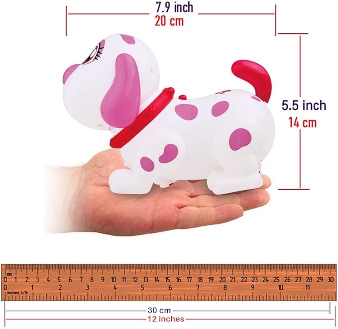 WEofferwhatYOUwant Robot Dog Helen – Interactive Talking Puppy for Girls – Electronic Pet Toy Walks, Talks, Barks, Dances & Sings – Touch Sensors, Bump-n-Go, Lights & Sounds – Toddler Gift Age 2+