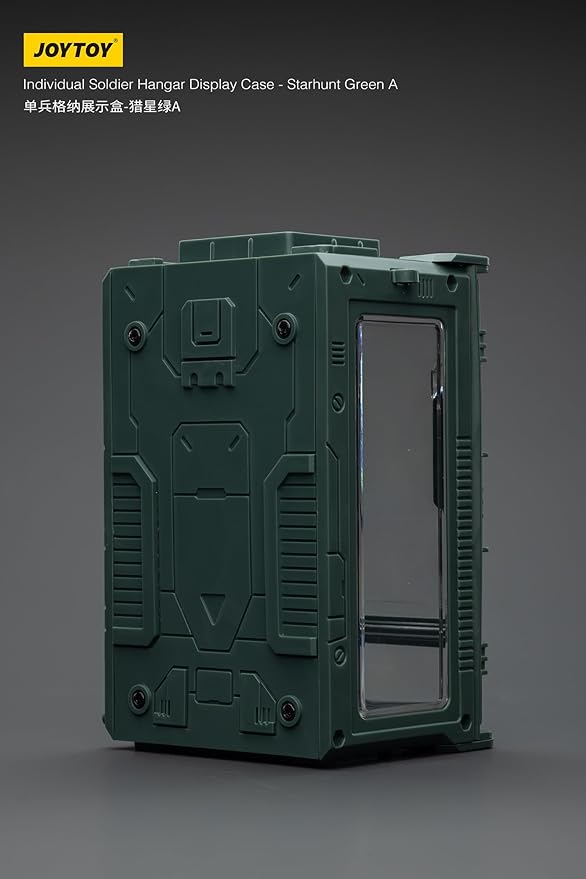 JOYTOY 5'' Display Box,Action Figures Display Case - Individual Soldier Hangar Display Case - Starhunt Green A - Dustproof Collectibles Box Ages 15+