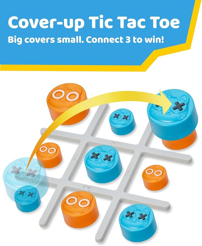 Electronic 4-in-1 Tic Tac Toe Game, Digital Handheld Puzzle Game, Portable Toy Gifts for Educational Family Fun and Road Trips for Kids and Adults