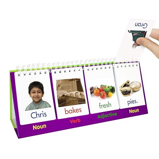 Junior Learning Sentence Flips Double-Sided Flip Stand, Ages 4-6, Vocabulary & Grammar, K-1