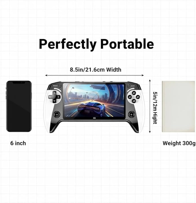 X9 Retro Handheld Game Console,20000+ Games,64gb with 5.5-Inch HD IPS Screen,10+ Emulators ,Handheld Emulator Supports Connection,Bluetooth Controller to TV Output 5-Hour Battery Life (Black)