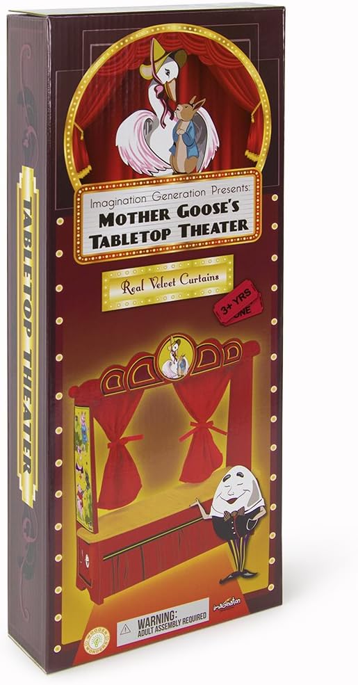 Imagination Generation Wooden Wonders Mother Goose's Tabletop Puppet Theater