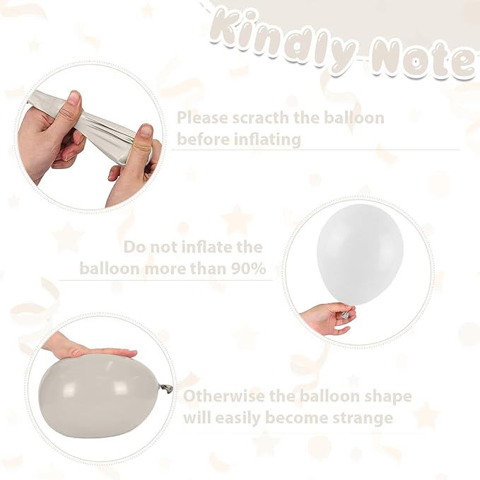Nude White Gold Balloons, 50PCS 12inch Pearl Balloon Metallic Champagne Gold Sand Pearl White Clear Balloons for Girls Wedding Anniversary Bachelorette Party Bridal Shower Birthday Decorations