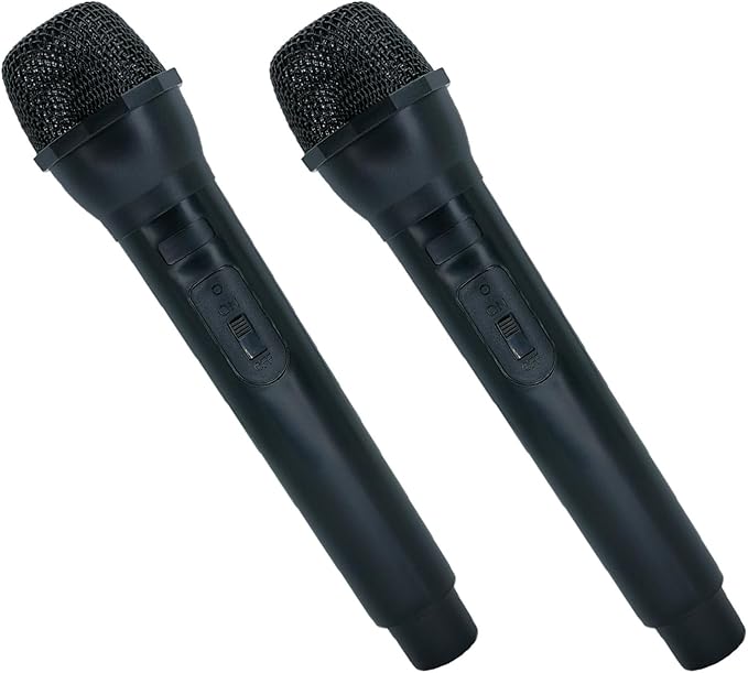2 Pcs Microphone Pretend,Simulation Microphone, Toy Microphone Costume Prop for Role Playing,Singing and Dancing.