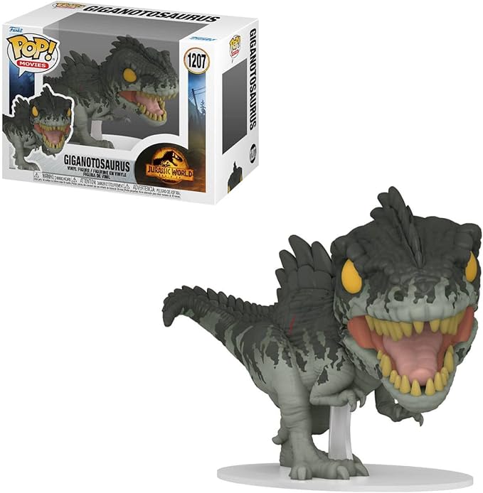 POP Jurassic World Dominion - Giganotosaurus Funko Vinyl Figure (Bundled with Compatible Box Protector Case), Multicolor, 3.75 inches