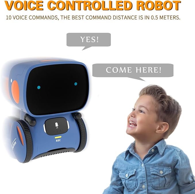 98K Robot Toys for Boys and Girls, Touch and Voice Control Robots Interactive Smart Talking Robots Intelligent Partner and Teacher with Singing, Dancing, STEM Toy Gifts for Kids Age 3 and Up
