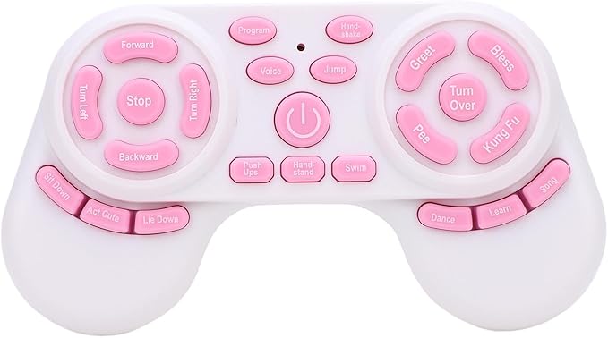Drfeify AI Robot Dog, Programmable Interactive Robotic Pet with Voice Control, 2.4G Remote, App Control, Multiple Actions, for Kids Adults Coding Entertainment (Pink)