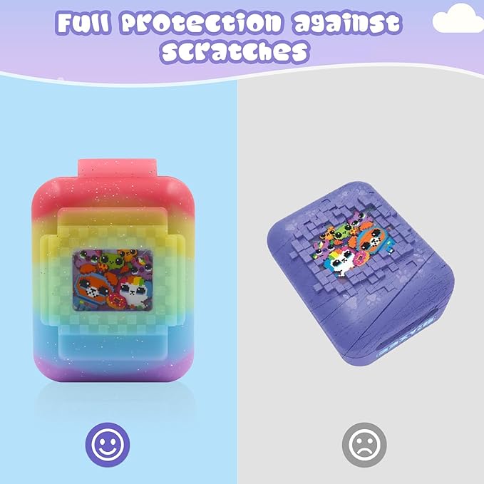 Silicone Cover Case for Bitzee Interactive Toy Digital Pet, Silicone Protective Case for Bitzee Virtual Electronic Pets, Digital Pet Case Accessories for Bitzee with Lanyard,Color (Case Only)