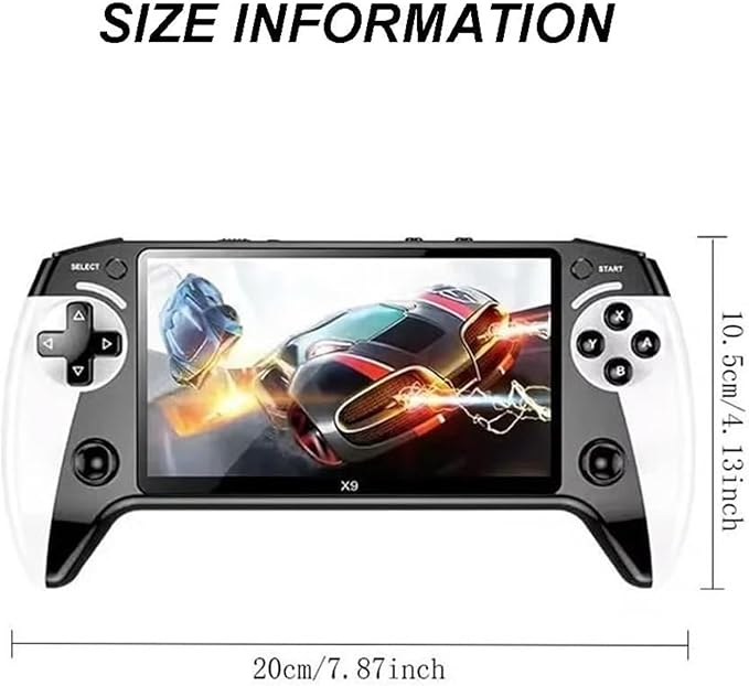 X9 Retro Handheld Game Console, 2026 New Retro Game Console, 8gb with HD 5.5-Inch IPS Screen, 20000+ Built-in Games, Handheld Emulator Supports Connection to TV, for Any Age Group (1Pc)