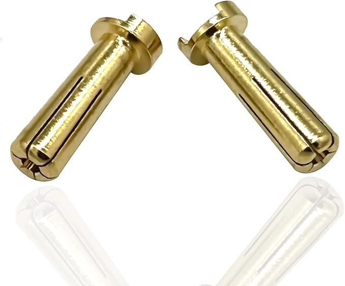 10pcs 5mm Gold Plated Banana Plug Connector Male for RC Model Vehicle Car Motor ESC LIPO Battery DIY Parts
