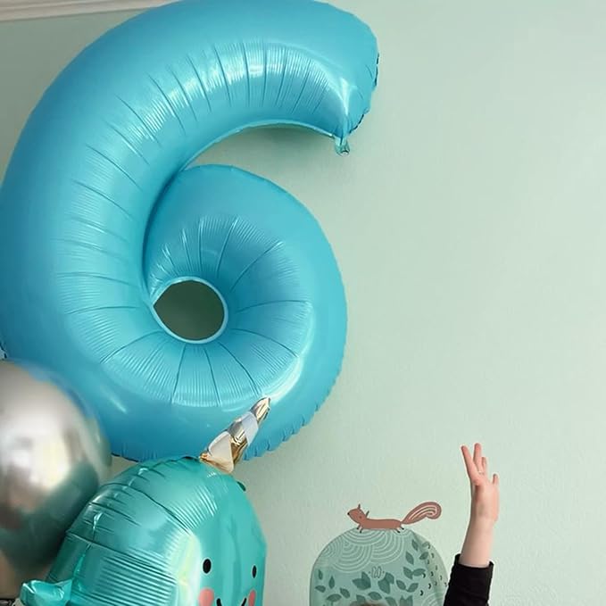 40 Inch Light Blue Number 19 Digital Balloon,Jumbo Mylar Foil Helium Balloon for 19 Balloons for Birthday Party,Wedding Anniversary Party Decorations