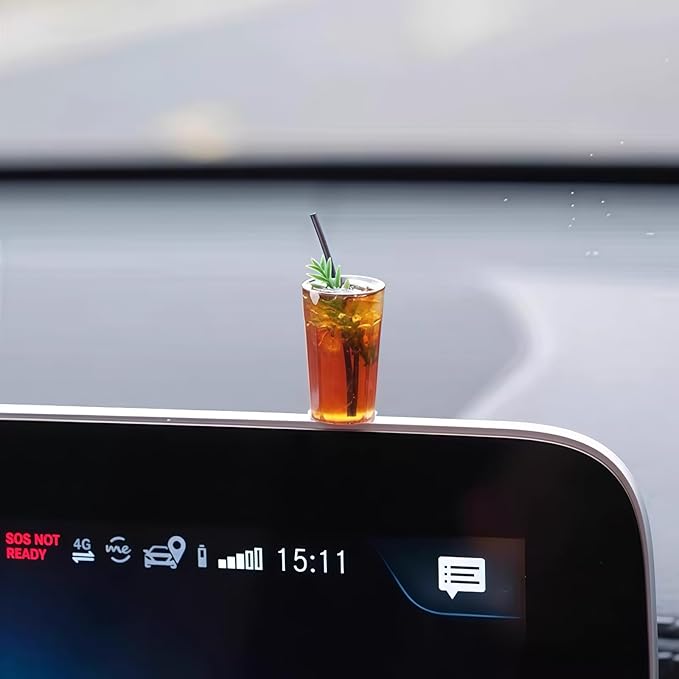 Cute Frogs Statues Car Dashboard Decorations Accessories Interior for Women Men, Funny Mini Coffee Collectible Figurines for Car Display Decor Rearview Mirrors Decoration Computer Monitor Ornaments