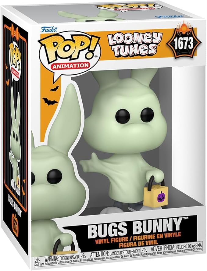 Funko POP! Animation: Bugs Bunny - (Ghost)  - Looney Tunes - Collectable Vinyl Figure - Gift Idea - Official Merchandise - for Kids & Adults - Horror Fans - Model Figure for Collectors