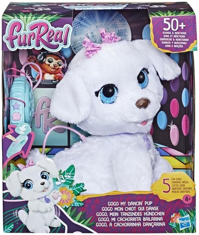 FurReal GoGo My Dancin' Pup, Electronic Pet Toy, Dancing Toy with 50+ Sounds and Reactions, Interactive Toys, Ages 4 and Up, White