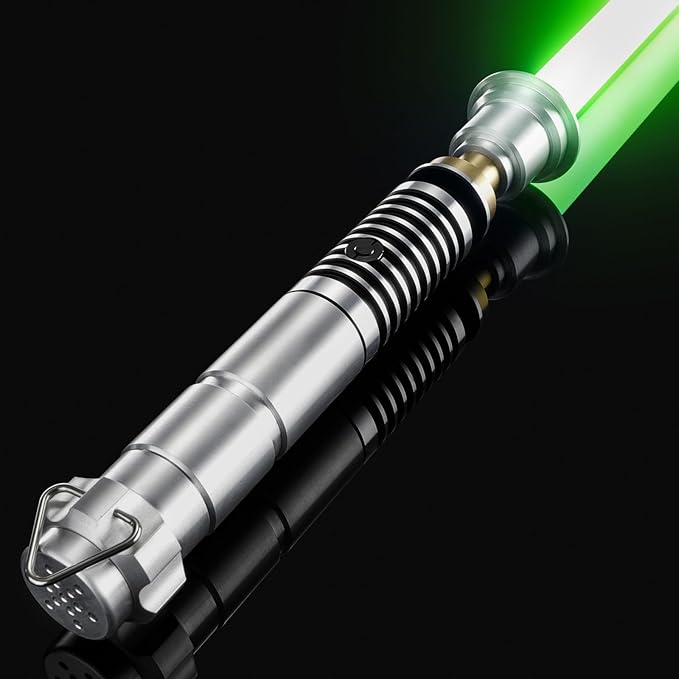 Upgrade App Control LK Dueling Lightsaber, Smooth Swing 16 Sound Effects 3 Light Effects, 16 Colors and Infinite Change Metal Light Saber for Adults (RGB-LK)