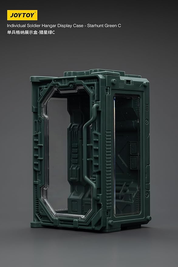 JOYTOY 5'' Display Box,Action Figures Display Case - Individual Soldier Hangar Display Case - Starhunt Green C - Dustproof Collectibles Box Ages 15+