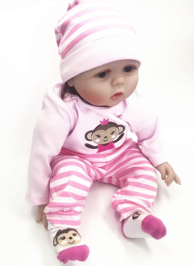 Reborn Baby Girl Doll Clothes 20-22 Inches Newborn Baby Girl 4 Pieces Accessories Set