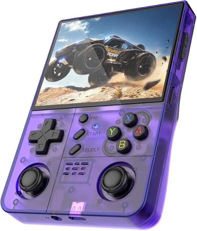 R40XX PROMAX Retro Handheld Game Console,15000+ Games with Open Source Linux System,30+Emulators,4.2-Inch IPS Screen Portable Game Console,4500mAh Battery,Gifts for Adult (Purple)