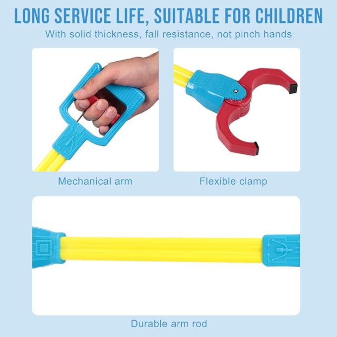 VGEBY1 Grabber Toy, Kids Robot Arm Claw Toy Grabber Reacher Toy Reach Out Grabbing Stick Children Intelligence Toy(Yellow) Toy Grabber Claw For Kids Claw Toy Child'S Grabber Toy Kids Grabber Toy
