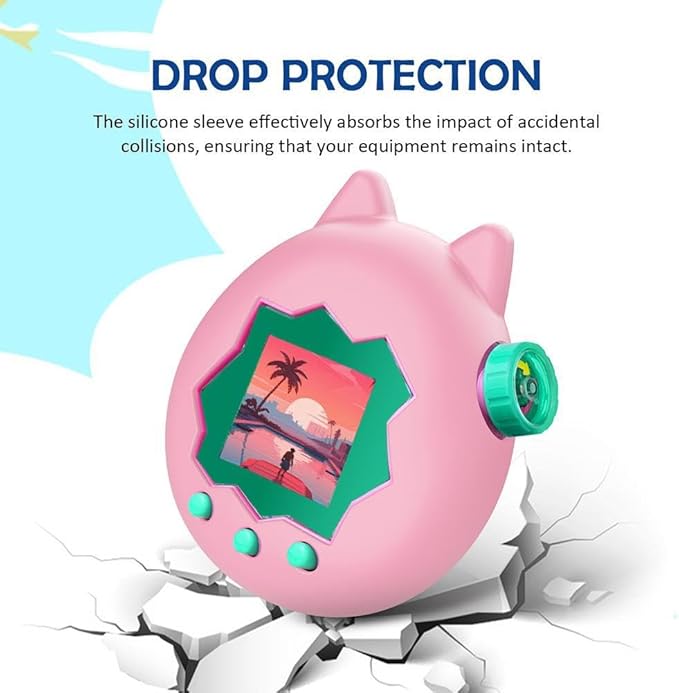 Protective Case for Tamagotchi Paradise, Cute Silicone Cover for Kids, Evolved Electronic Pet Toy Skin Shell Case, Soft Film Anti-Scratch, Ultra-Thin Full Protective Case Cover