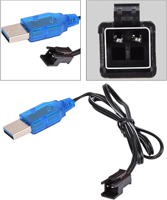 Black 3.7V Charger Lipo Battery Cable for USB Drone Electric Rc Toys Airplane Model Music Machine Charger,Remote and App Controlled Vehicle Parts，Battery Chargers