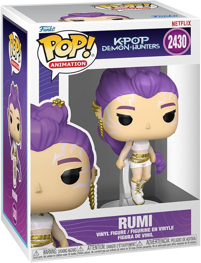 Funko Pop! Animation: Kpop Demon Hunters - Rumi - 1/6 Odds for Rare Chase Variant - Glow in The Dark - Collectable Vinyl Figure - Gift Idea - Official Merchandise - Toys for Kids & Adults